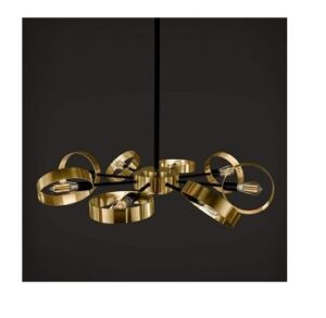 מנורת תלייה ROSE BLACK-GOLD