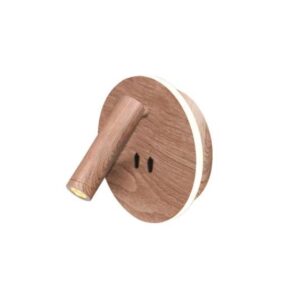 גוף תאורה צילנדר צמוד קיר עגול 8122 עץ 10W+3W