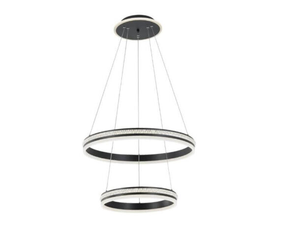 גוף תאורה סומק כפול תלוי שחור LED