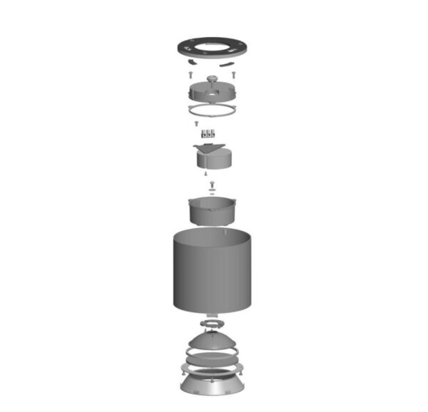⁦גוף תאורה צילינדר שחור SYLVANIA 11W IP65⁩ – תמונה ⁦3⁩