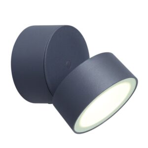 גוף תאורה צמוד קיר / תקרה אפור כהה TRUMPET LUTEC 11W IP54 אור חם