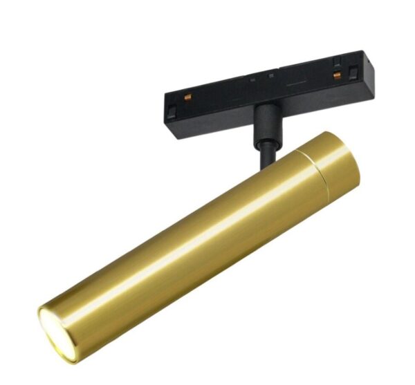 גוף תאורה ספוט לד סיגר זהב לפס צבירה מגנטי  CIGAR 5W אור חם