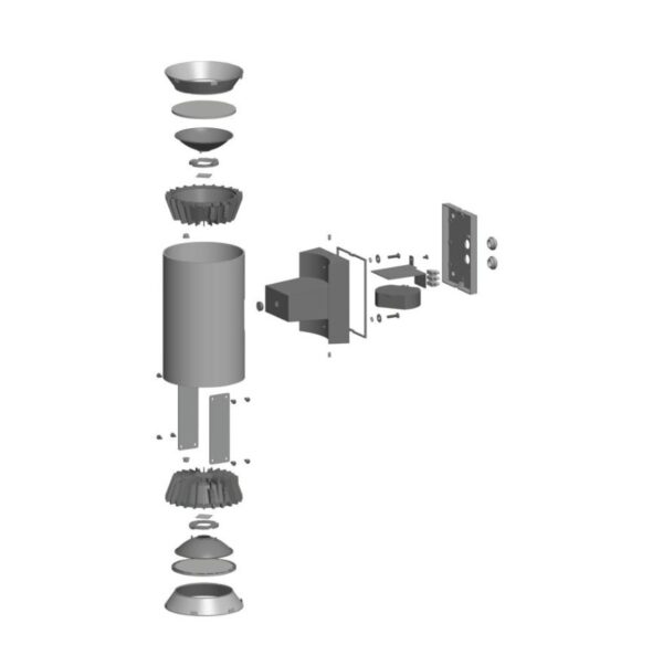 ⁦גוף תאורה צמוד קיר לבן SYLVANIA UP&DOWN 18W IP65 אור חם⁩ – תמונה ⁦3⁩