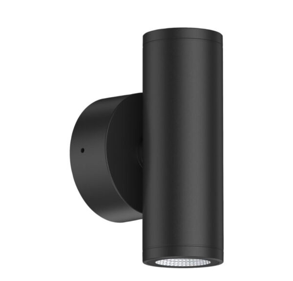 ⁦גוף תאורה צמוד קיר שחור PATIO UP&DOWN 12W 60° IP65 אור חם⁩ – תמונה ⁦4⁩