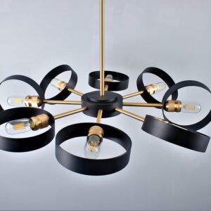 מנורת תלייה ROSE BLACK-GOLD